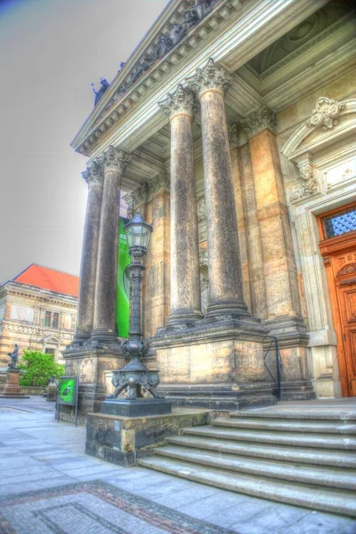 Stadsbilden Dresden Floden Elbe Och Augustus Bridge Dresden Sachsen Tyskland — Stockfoto