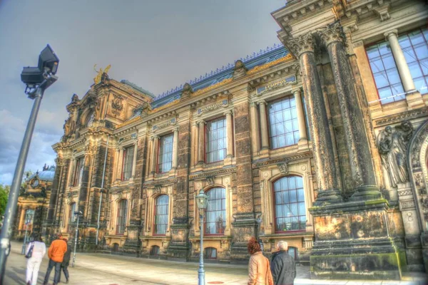 Stadsbilden Dresden Floden Elbe Och Augustus Bridge Dresden Sachsen Tyskland — Stockfoto