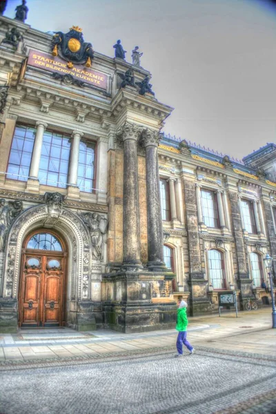 Stadsbilden Dresden Floden Elbe Och Augustus Bridge Dresden Sachsen Tyskland — Stockfoto