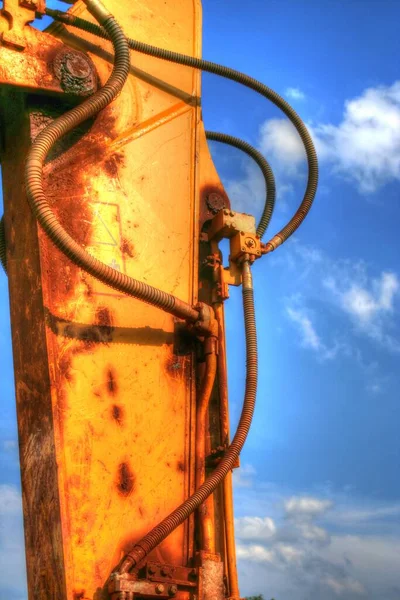 Escavadeira Ilustração Cor Isolado Arte Trabalho Vintage Antiguidade — Fotografia de Stock