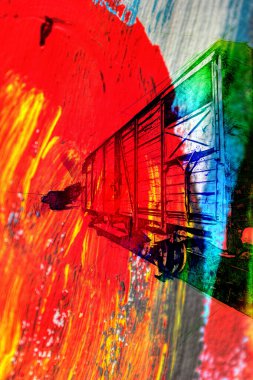 Eski tren vagonu, tren, sanat, illüstrasyon, çizim, eskiz, antika, antika, antika.