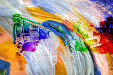 Demiryolu vinci, fotoğrafçılık, paslı, vagon, tren, sanat, illüstrasyon, çizim, eskiz, antika, retro, vintage.