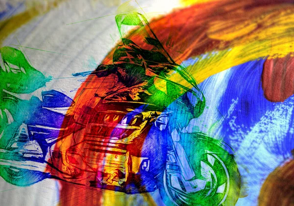 사이클의 색외진 빈티지 — 스톡 사진