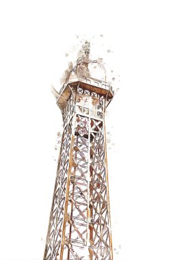 Paris sanat tasarımı illüstrasyonu Fransa Eyfel Kulesi fotoğrafçılık