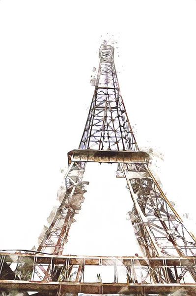 Paris Art Design Illustration France Eiffel Tower Photography — стокове фото