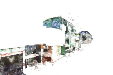 Eski dar ölçü demiryolu motoru, sanat, illüstrasyon, çizim, eskiz, antika, antika, antika.