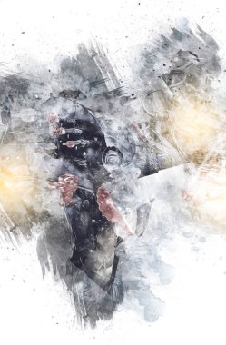 Buhar trenindeki makine odası, fotoğrafçılık, paslı, vagon, sanat, illüstrasyon, çizim, çizim, eskiz, antika, retro, vintage.