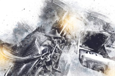 İkinci Dünya Savaşı 'ndan beri izole edilmiş beyaz bir geçmişi olan eski bir askeri motosiklet.