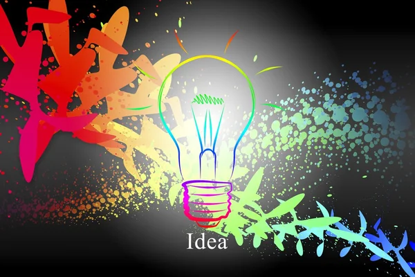 Žárovka podnikatelský nápad — Stock fotografie