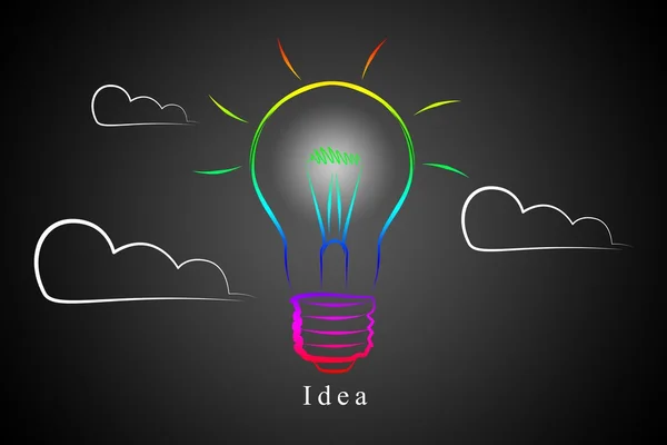 Žárovka podnikatelský nápad — Stock fotografie