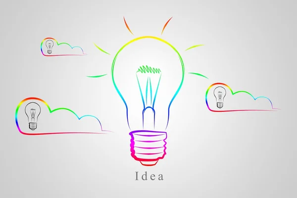 Light bulb business idea — Stock Photo, Image