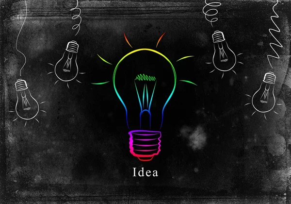 Lampadina business idea — Foto Stock