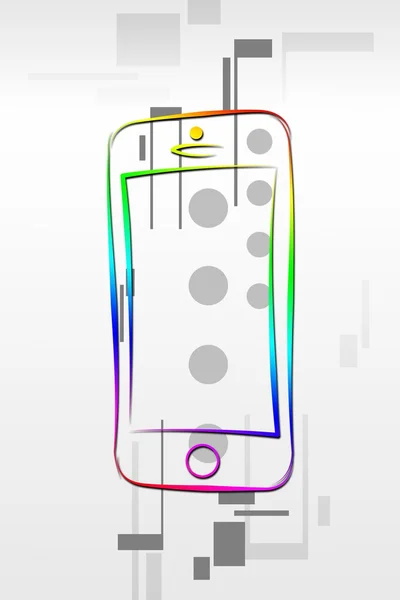 Design de arte de isolamento de telefone inteligente moderno — Fotografia de Stock