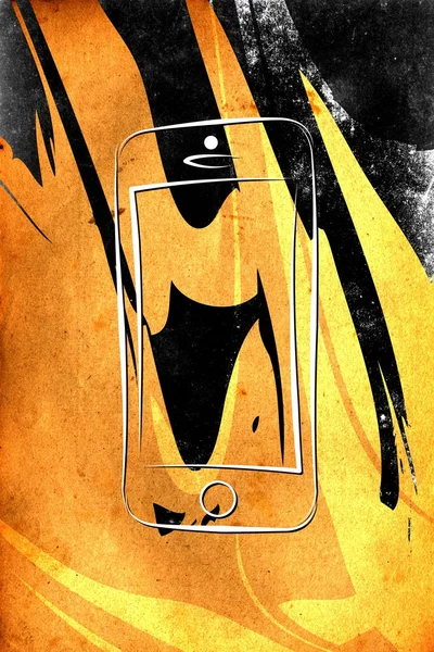 Design de arte de isolamento de telefone inteligente moderno — Fotografia de Stock