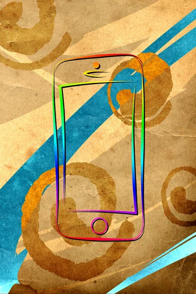 Moderne slimme telefoon isolatie kunst design — Stockfoto