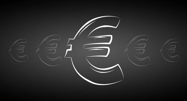 Zabawa zbiory znak - euro — Zdjęcie stockowe