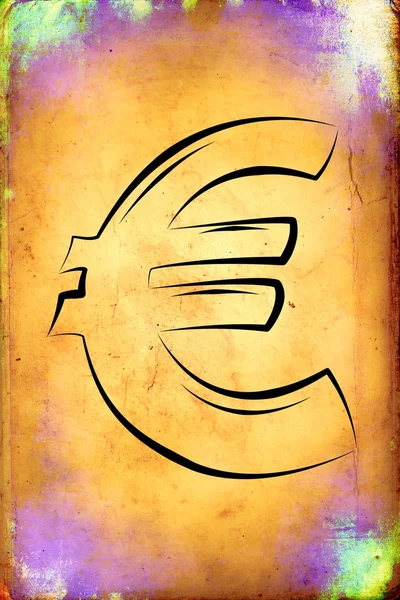 Divertente collezione di cartelli d'arte - euro — Foto Stock