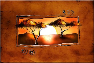 Afrika neden etnik retro vintage
