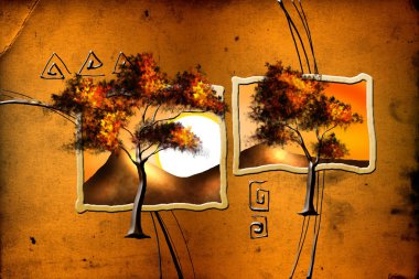 Afrika neden etnik retro vintage