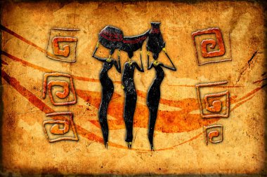 Afrika neden etnik retro vintage