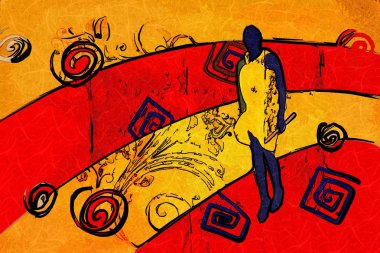 Afrika neden etnik retro vintage