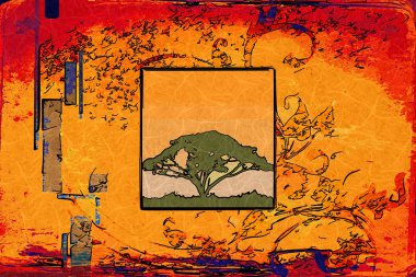 Afrika neden etnik retro vintage