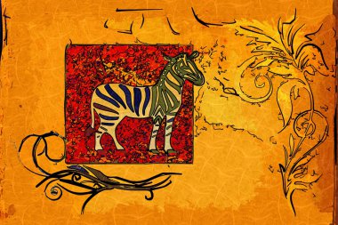 Afrika neden etnik retro vintage