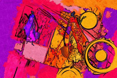 Afrika neden etnik retro vintage