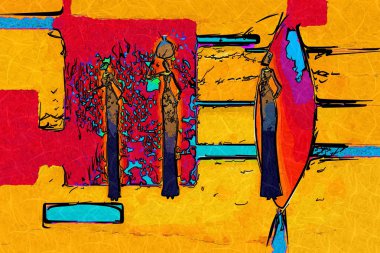 Afrika neden etnik retro vintage