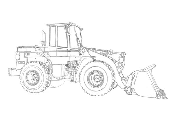 Loader illustratie tekening kunst — Stockfoto