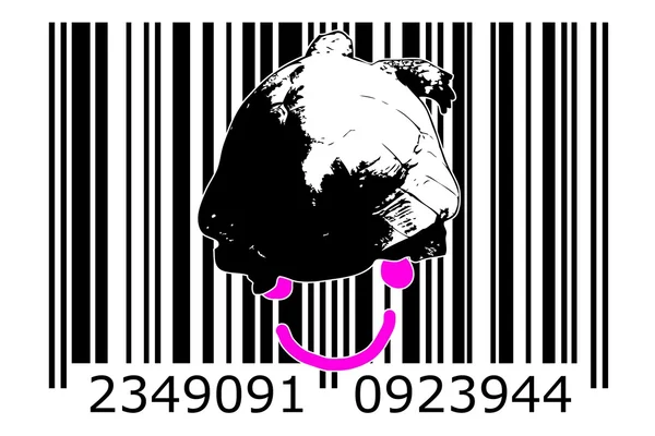 Barcode σχεδιασμό τέχνη ιδέα — Φωτογραφία Αρχείου