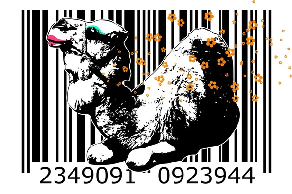 Barcode design art idee — Stockfoto