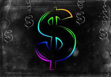 eğlenceli sanat işareti koleksiyonu - dolar