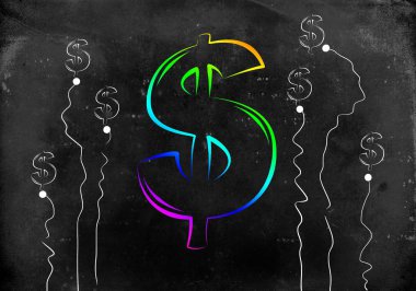 eğlenceli sanat işareti koleksiyonu - dolar