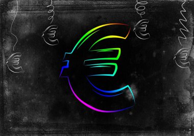 eğlenceli sanat işareti koleksiyonu - euro