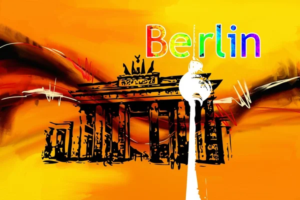 Berlin konst design illustration — Stockfoto