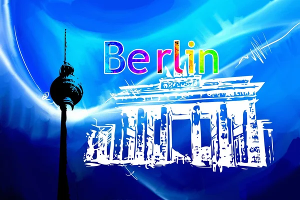 Berlin konst design illustration — Stockfoto