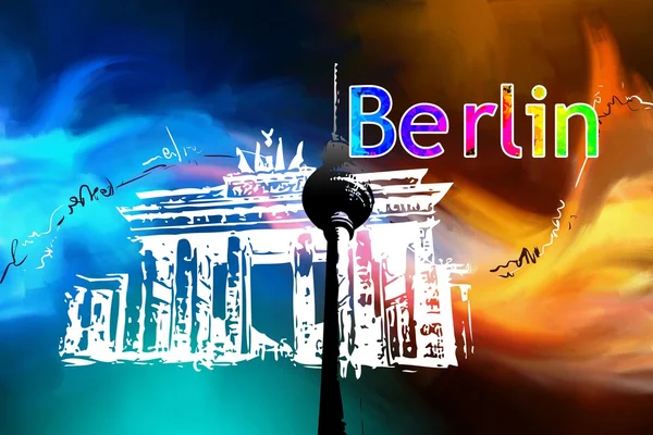 Berliner Kunstdesign-Illustration — Stockfoto