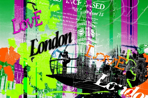 Illustrazione del design artistico di Londra — Foto Stock