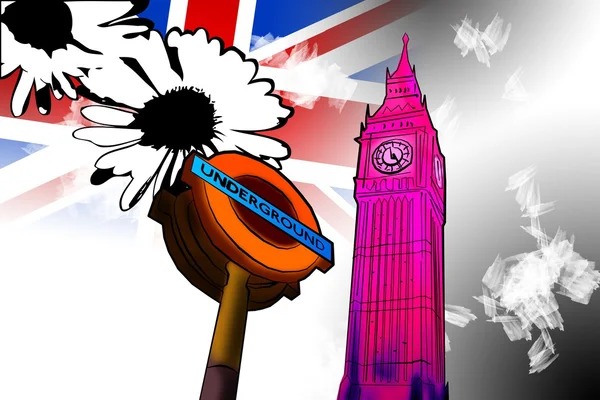 London art design illustration — Stock Photo, Image