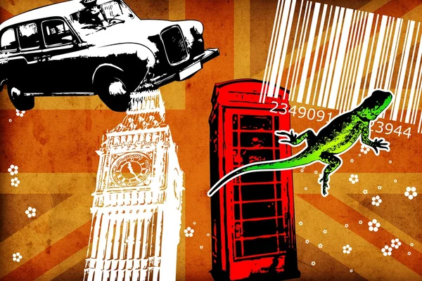 Londres ilustración de diseño de arte —  Fotos de Stock