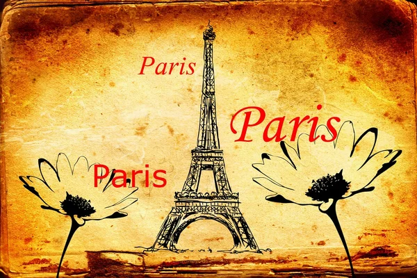 Parigi arte disegno illustrazione — Foto Stock