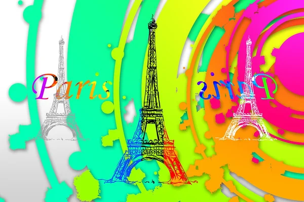 Paris Kunst-Design-Illustration — Stockfoto
