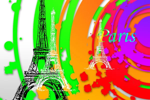 Paris Kunst-Design-Illustration — Stockfoto