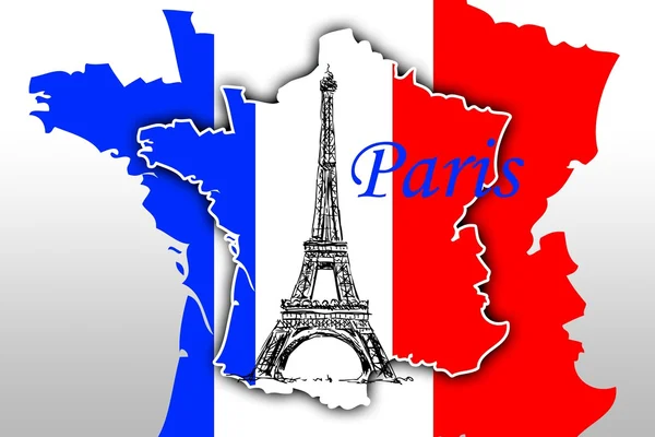 Paris art design illustration — Stock Photo, Image