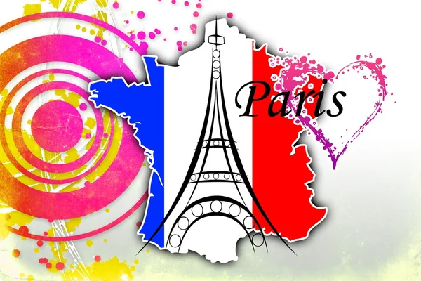 Paris Kunst-Design-Illustration — Stockfoto