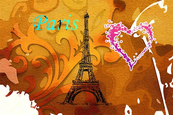 Paris Kunst-Design-Illustration — Stockfoto