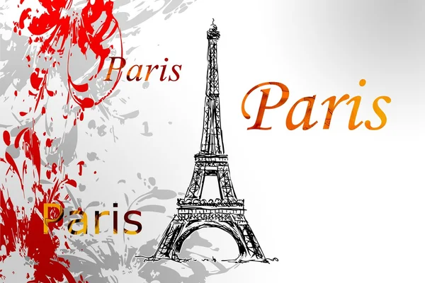 Ilustração de design de arte de Paris — Fotografia de Stock