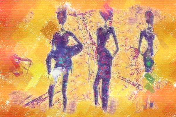 Afrikaanse motief kunst — Stockfoto