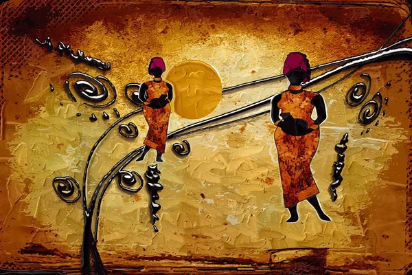 Motivo da arte africana — Fotografia de Stock